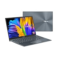 ASUS ZenBook 13 Ultra-Slim Laptop, 13.3” OLED FHD NanoEdge Bezel Display, Intel Core i7-1165G7, 16GB LPDDR4X RAM, 512GB SSD, NumberPad, Thunderbolt 4, Wi-Fi 6, Windows 10 Pro, Pine Grey, UX325EA-XS74