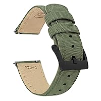 BARTON Sailcloth Quick Release Premium Nylon Weave Choice of Color and Width 18mm, 19mm, 20mm, 21mm, 22mm, 23mm, 24mm