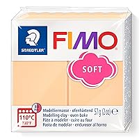 FIMO Effects Polymer Clay - -Oven Bake Clay for Jewelry, Sculpting, Peach Pastel 8020-405