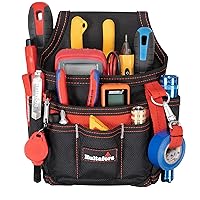 Hultafors Work Gear HT5103 Small Maintenance/Electrician's Pouch, Heavy Duty Ballistic Polyester, Flashlight/Tool Sleeve, Electrical Tape Strap, Carabiner