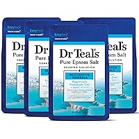 Dr Teal's Pure Epsom Salt, Restorative Minerals with Magnesium, Potassium, Zinc & Essential Oils, 3 lbs (Pack of 4)