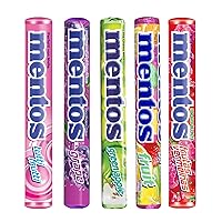 Mentos Candy Imported (GREENAPPLE- TUTTIFRUTTI- GRAPE- FRUITS- REDBERRIES, PACK OF 5)