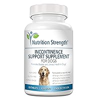 Dog Incontinence Support, Supplement for Dog Bladder Health, Organic Support for Dogs Leaking Urine, Promotes Dog Bladder Control, 120 Chewable Tablets