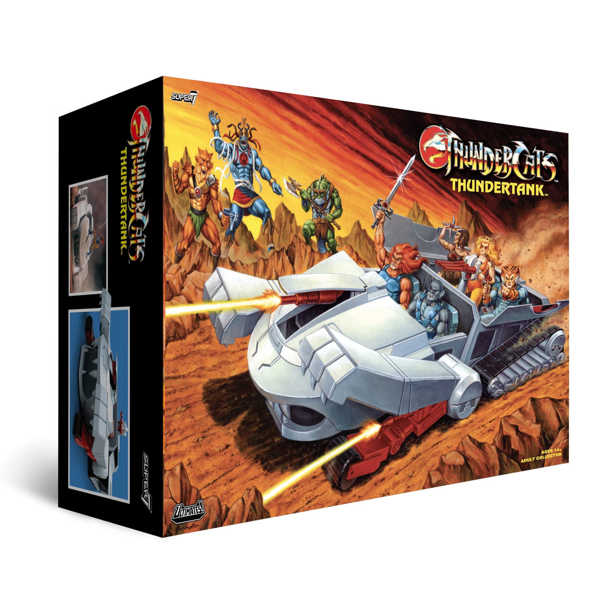 Super7 Thundercats ThunderTank - 27 in ULTIMATES! Vehicle - Features Cartoon Accurate Details, Battle Mode Transformations, and Accessories, Holds Up to Six 7in Thundercats Action Figures