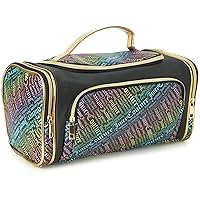 Juicy Couture Women's Cosmetics Bag - Hanging Travel Makeup and Toiletries Small Duffel Bag, Rainbow
