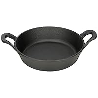 American Metalcraft CIPR7251 Medium Cast Iron Casserole Pan, Round, Black