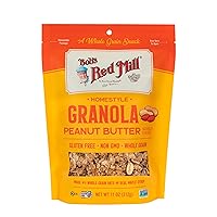 Bob’s Red Mill Peanut Butter Homestyle Granola, 11 Ounce Bag (Pack of 1), Certified Gluten Free, Non-GMO, Whole Grain