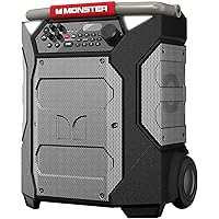 Monster Rockin' Roller 270 Portable Indoor/Outdoor Wireless Speaker, 200 Watts, Up to 100 Hours Playtime, IPX4 Water Resistant, Qi Charger, Connect to Another TWS Speaker (Slate) Monster Rockin' Roller 270 Portable Indoor/Outdoor Wireless Speaker, 200 Watts, Up to 100 Hours Playtime, IPX4 Water Resistant, Qi Charger, Connect to Another TWS Speaker (Slate)