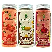 100% Natural Tomato Powder, Potato Powder & Beetroot Powder for Moisturizing, Healing, Dry Skin Face Pack (550 g)