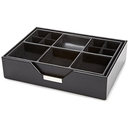 WOLF 290302 Heritage Set of 2 Valet Trays, Black