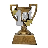 Decade Awards Stunning 3D Gold Cup Trophy for Champions | Exclusive 1st, 2nd, 3rd Place Awards | Celebrate Victory with Stunning Silver Accents & Stars - Engraved Plate on Request