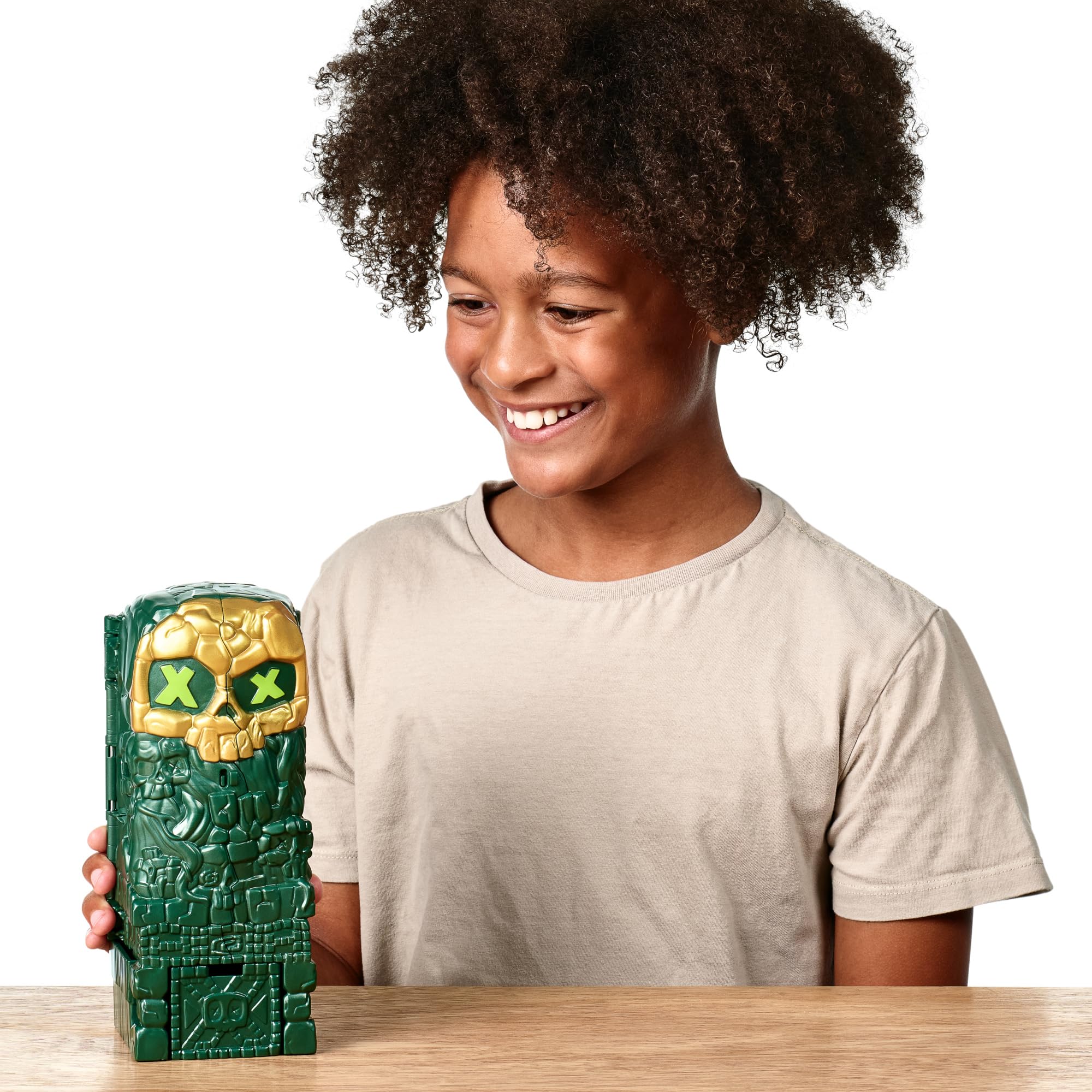 TREASURE X Lost Lands Skull Island Swamp Tower Micro Playset, 15 Levels of Adventure. Survive The Traps and Discover 2 Micro Sized Action Figures. Will You Find Real Gold Dipped Treasure?