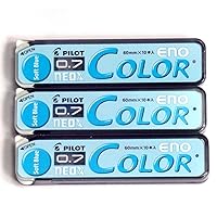 Color Mechanical Pencil Lead Eno, 0.7mm, Soft Blue, 10 Lead Ã—3 Pack/total 30 Leads (Japan Import) [Komainu-Dou Original Package]