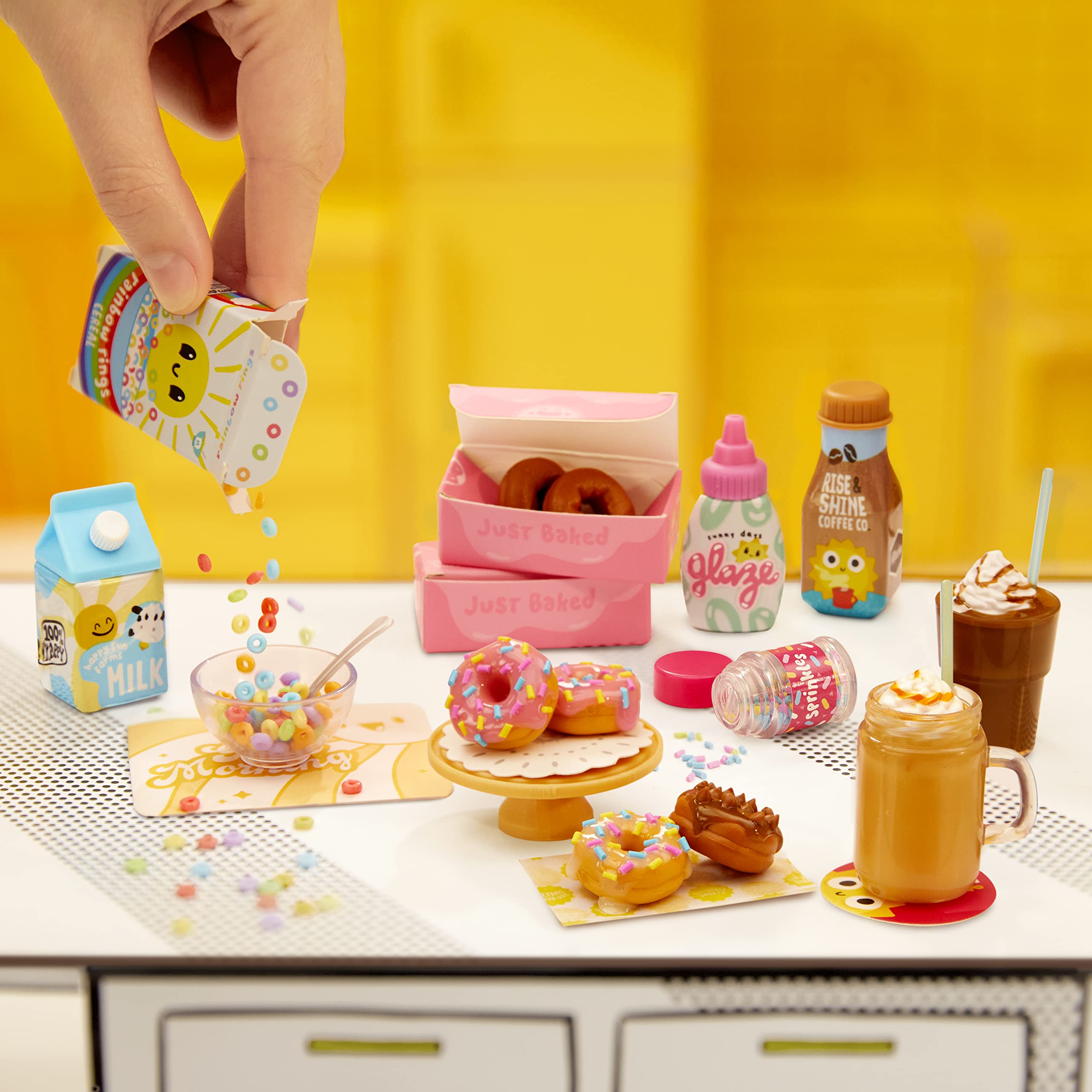 MGA's Miniverse Make It Mini Food Cafe Series 1 Breakfast Shop Bundle (4 Pack) Mini Collectibles, Blind Packaging, DIY, Resin Play, Replica Food, NOT Edible, Collectors, 8+