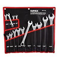 SUNEX TOOLS 9714A SAE Combination Wrench Set, 14 Piece