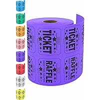 Tacticai 500 Raffle Tickets, Purple (8 Color Selection), Double Roll, Large Ticket for Events, Entry, Class Reward, Fundraiser & Prizes