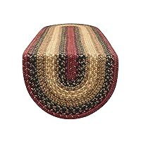 Homespice - Highland Colorful Table Runner, a Hand Braided Long Table Runner to Use as a Country Style Dinner Table Runner - Reversible and Durable - Oval Table Runner Woven with Jute, 11x36 Inches