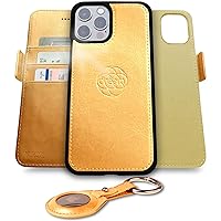 Dreem Bundle: Fibonacci Wallet Case for iPhone 13 Pro Max with Liberate AirTag Holder [Gold]