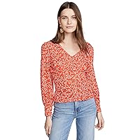 cupcakes and cashmere Women's Portia Printed Smocked Waist Top