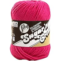 Sugar 'N Cream The Original Solid Yarn, 2.5oz, Medium 4 Gauge, 100% Cotton - Hot Pink - Machine Wash & Dry