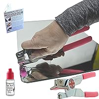 Mirror Cutter for Thick Glass or Mirror Tiles, 2 Tools in 1, Mirror Cutting Tool and Mirror Breaking Tool, Easy to Use Glass Cutter for Mirror, Videos and Instructions How to Cut Large Glass Mirrors
