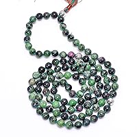 108 Necklace-Natural Gemstone 108 Mala Beads Necklace-Grounding Healing Meditation Balance Calming Anti Anxiety Beaded Necklace