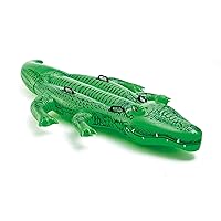 INTEX Giant Gator Inflatable Pool Float: Animal Pool Toy For Kids – 2 Heavy-Duty Handles – 176lb Weight Capacity – 80