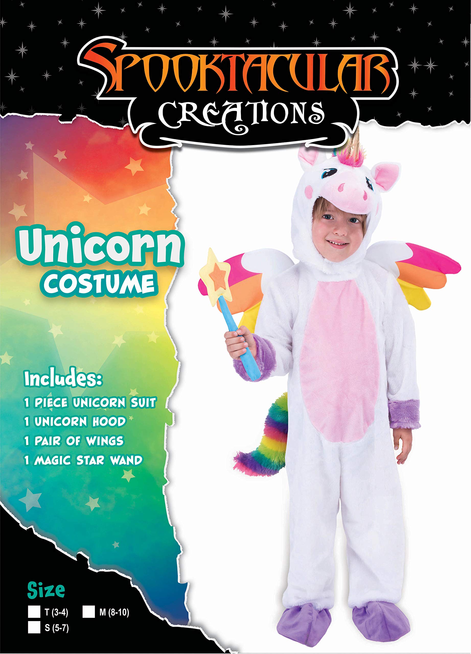 Spooktacular Creations Unicorn Costume Deluxe Set for Kids Halloween Animal Dress Up Party, Role play and Cosplay