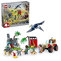 LEGO Jurassic World Baby Dinosaur Rescue Center, Building Set for Kids with a Toy Car and 5 Dinosaur Figures Including a Triceratops and Velociraptor, Dinosaur Toy for Boys and Girls Ages 4+, 76963