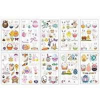 Sheep Stickers for Kids Set of 10 Sheet Easter Sticker Body Temporary Art Painting Easter Eggs Carrot Rabbit Decorations Design for Easter Party Favors 100 Piece Sticker Pack (White, One Size)