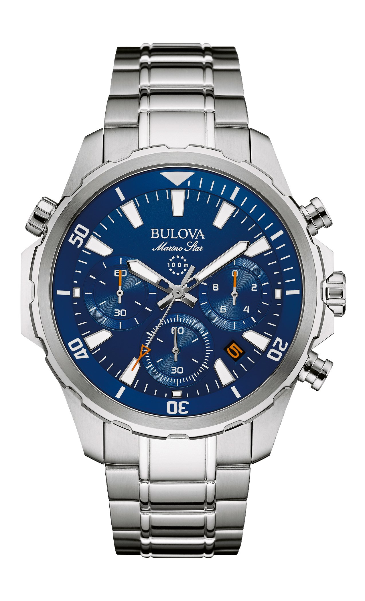 Bulova Men's Marine Star 'Series B' Chronograph Quartz Watch, Rotating Dial, 100M Water Resistant, 43mm