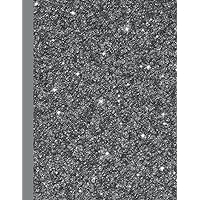 Grey Glitter Composition Notebook: 8.5 X 11 Standard College Ruled Paper Lined Journal, Grey Glitter Background Cover - A Great Gift For First-year Students