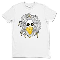 6s Yellow Ochre Design Printed Skull Medusa Sneaker Matching T-Shirt