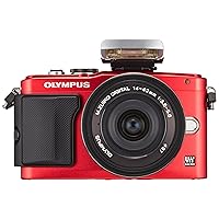 Olympus Mirrorless SLR E-PL6 with 14-42mm F3.5-5.6 EZ Lens (Red) - International Version