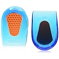 Spenco Gel Heel Cup Shoe Inserts for Pain Relief from Heel Spurs or Bruising, Medium/Large