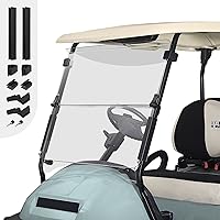 Golf Cart Windshield for Club Car Precedent Gas or Electric(04-Up), Clear/Tinted Fold Down Windshield Anti-UV Impact Resistant - 37.25