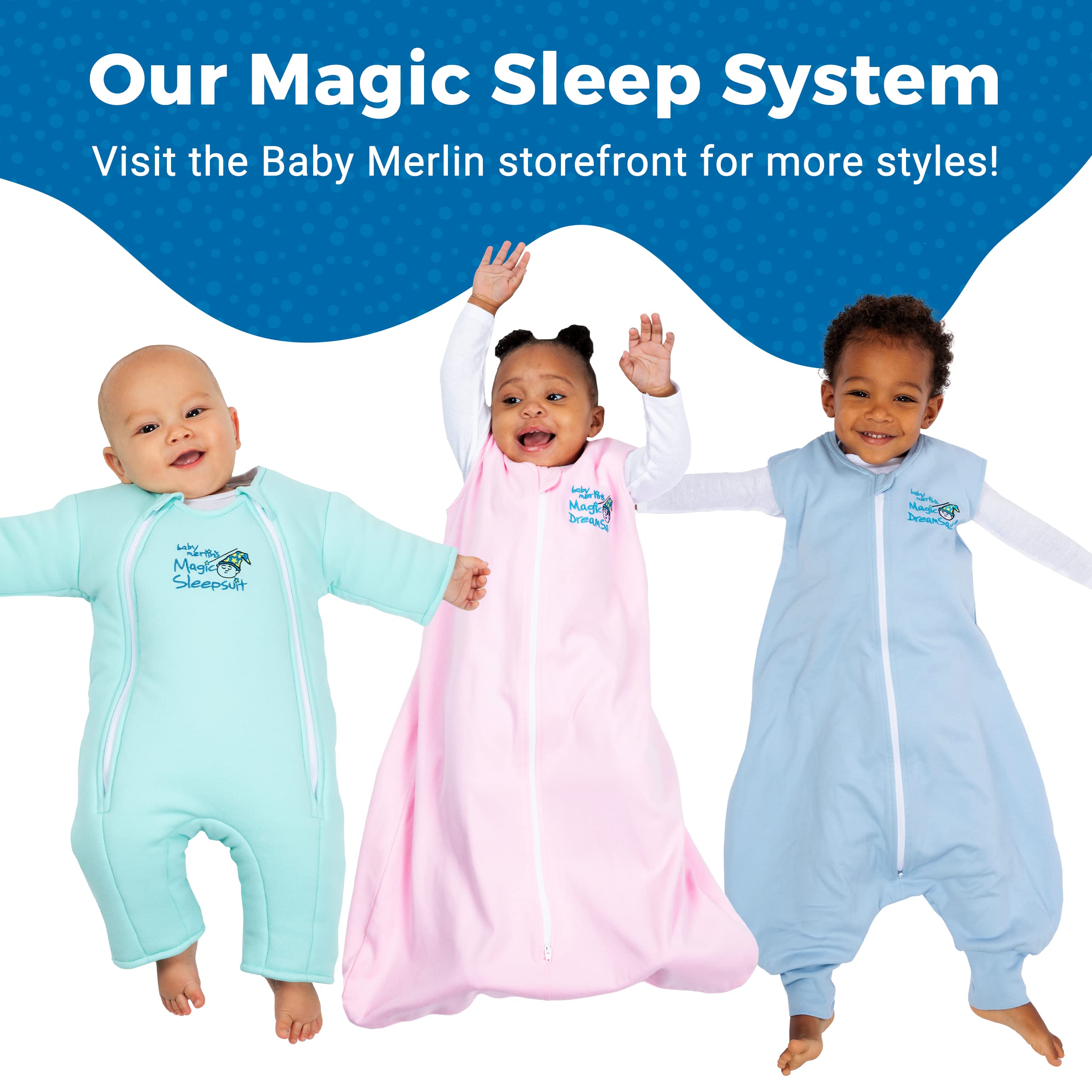 Baby Merlin's Magic Dream Sleep Sack - 100% Cotton Baby Wearable Blanket - Baby Sleep Sack 6-12 Months - Cream