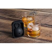 Kettlebell Whiskey Ice Cube Mold (2 PACK) Fun Shaped Silicone Mold for Leak Free Slow Melting Drink Ice - Ice for Cocktails, Mojitos, Juices, Soda, Dishwasher Safe, BPA Free