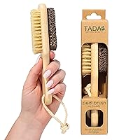 TADA Natural Beauty Foot File Callus Remover - Multi Purpose 2 in 1 Feet Pedicure Tools with Foot Scrubber, Pumice Stone