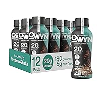 OWYN Only What You Need Vegan Plant-Based Protein Shake, Cold Brew Coffee, 12 Pack, with 20g Plant Protein, Omega-3, Prebiotic supplements, Superfoods Greens Blend, Gluten-Free, Soy-Free, Non-GMO
