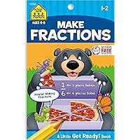 School Zone - Make Fractions Workbook - Ages 6 to 8, 1st Grade, 2nd Grade, Activity Pad, Math, Shapes, Basic Fractions, Problem-Solving, and More (School Zone Little Get Ready!™ Book Series) School Zone - Make Fractions Workbook - Ages 6 to 8, 1st Grade, 2nd Grade, Activity Pad, Math, Shapes, Basic Fractions, Problem-Solving, and More (School Zone Little Get Ready!™ Book Series) Paperback