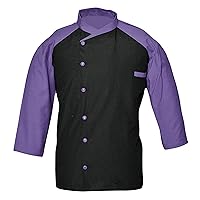 Creation EQ-06 Men's Black Front Chef Coat/Chef Jacket (Size- XXS-7XL, Back in 17 Colours)