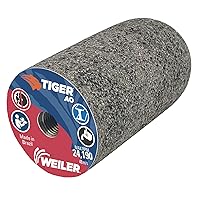 Weiler 68325 TIGER AO TYPE 18R Round Tip Portable Grinding Plug, A24-R, 1 1/2