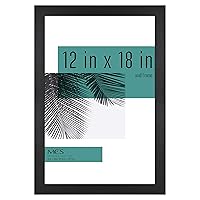 MCS Studio Gallery Frame, Black Woodgrain, 12 x 18 in , Single