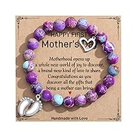 TONY & SANDY First Mothers Day Gifts for New Mom, New Mom Gifts for Women, Bead Bracelet for New Mom Mommy Mama to Be First Time Mothers Day Gifts