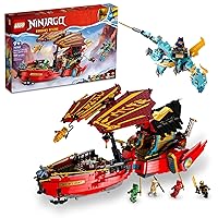 LEGO NINJAGO Destiny’s Bounty – Race Against Time 71797 Building Toy Features a Ninja Airship, 2 Dragons and 6 Minifigures, Gift for Boys and Girls Ages 9+ Who Love Ninjas and Dragons
