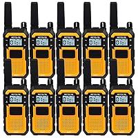 Retevis RB48 Heavy Duty Two Way Radio,Waterproof Walkie Talkies,Shock-Resistant,2000mAh, NOAA,VOX, Emergency Alarm(10 Pack)