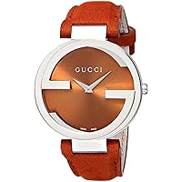 Gucci Interlocking Collection Analog Display Swiss Quartz Orange Women's Watch(Model:YA133316)