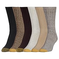 Gold Joe Womens Texture Crew Socks 6 Pack