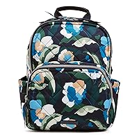 Vera Bradley Women's Performance Twill Small Backpack, Immersed Blooms, One Size